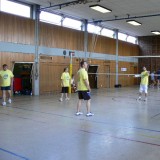 Ein Dorf spielt Volleyball